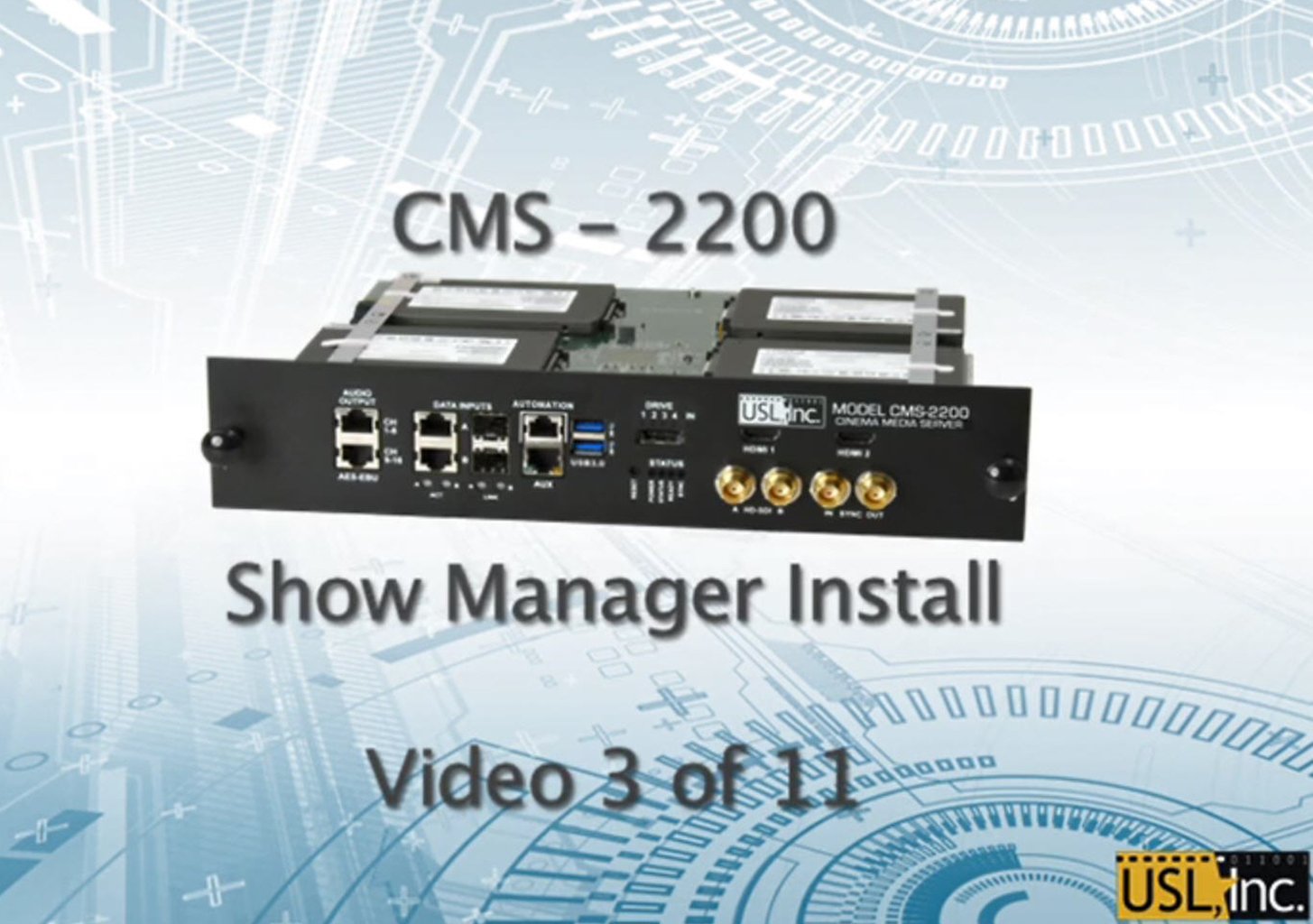 Video thumbnail for CMS-2200 Show Manager Install