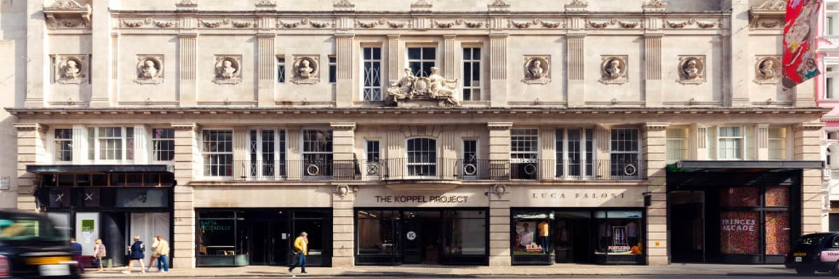 Front shot of the entrance to the British Academy of Film and Television Arts (BAFTA)