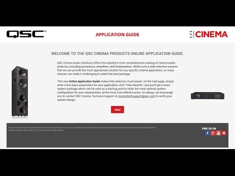 Video Thumbnail for QSC Cinema: An overview of the QSC Online Application Guide