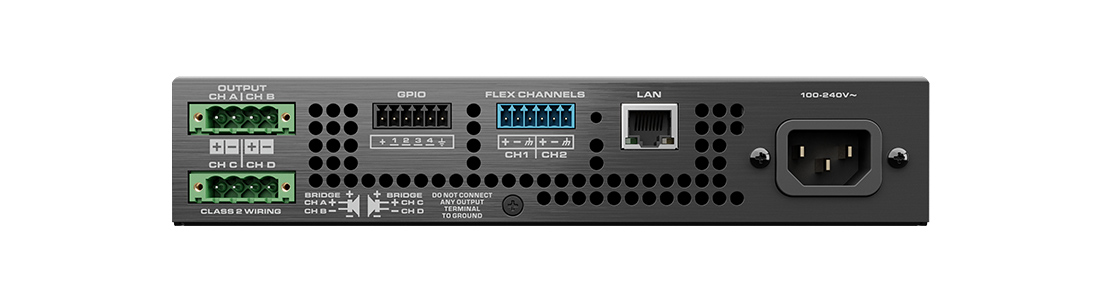 Rear Image of SPA-Qf 60x4 Network Amplifier