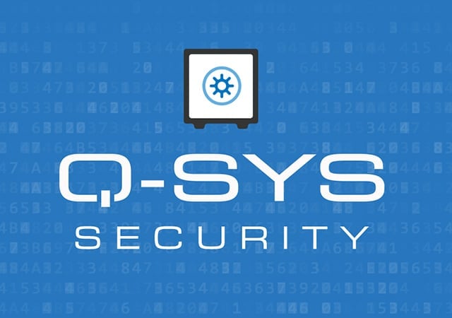 条幅文字为：Q-SYS Security